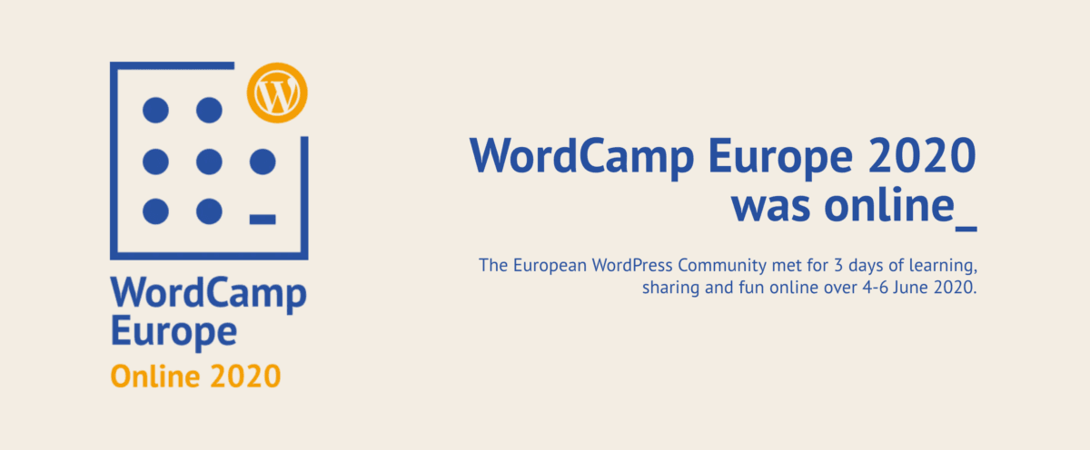 Recap WordCamp Europe 2020 Online
